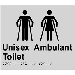 TTSM SIGN UNISEX AMBULANT   TOILET BLK/SIL