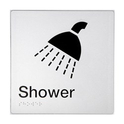 TTSM SIGN SHOWER SIL/BLK
