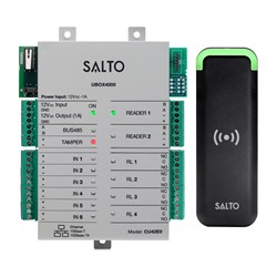 SALTO UBOX4000 Compact solution updater kit based on a SALTO Controller Mullion Black BLE Mifare Wall Reader