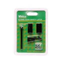 Whitco Sliding Door Safety Latch in Black Display Pack - W826017