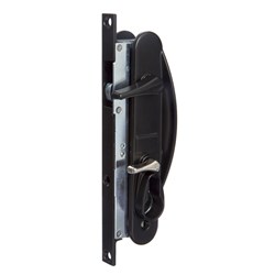 Whitco Leichhardt Sliding Security Door Single Point Lock with Extended Lever without Cylinder in Black - W866917