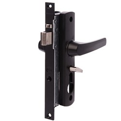 Whitco Tasman MK2 Hinged Security Door Lock Kit without Cylinder in Black - W892117
