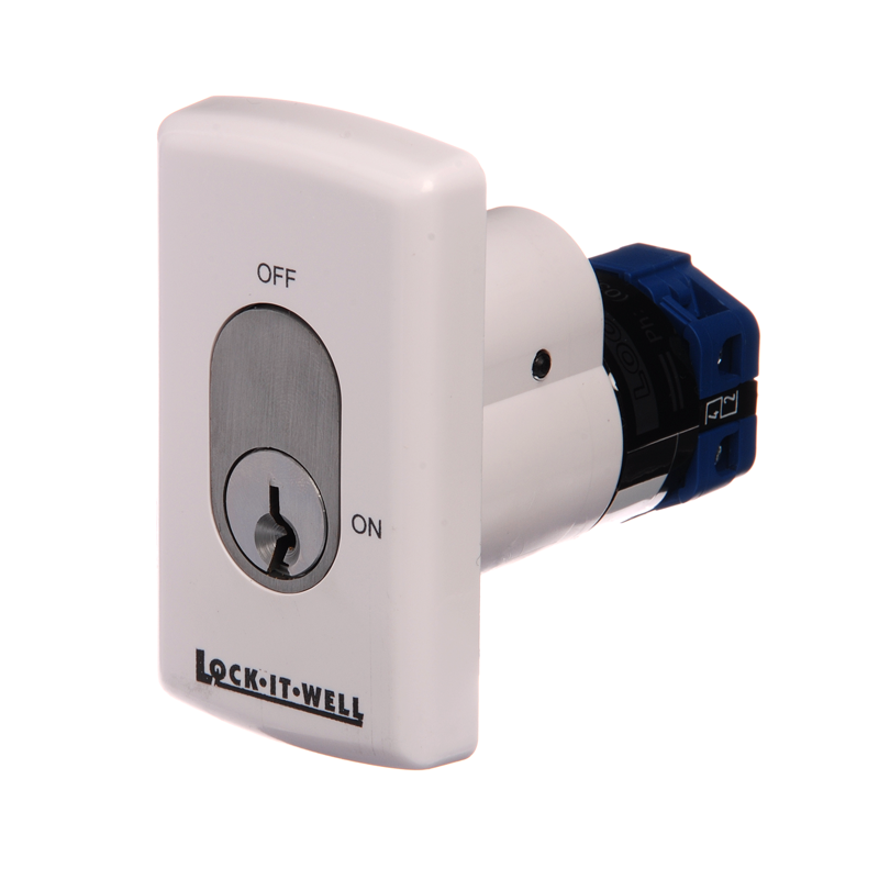 LIWEZY1 Lock It Well Panel Mount Key Switch EZY 1   12-440V DC-LQQK 