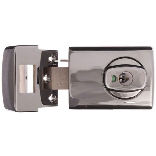 Lockwood 001 Double Cylinder Deadlatch with Knob and Timber Frame Strike in Chrome Plate - 001-1K1CP