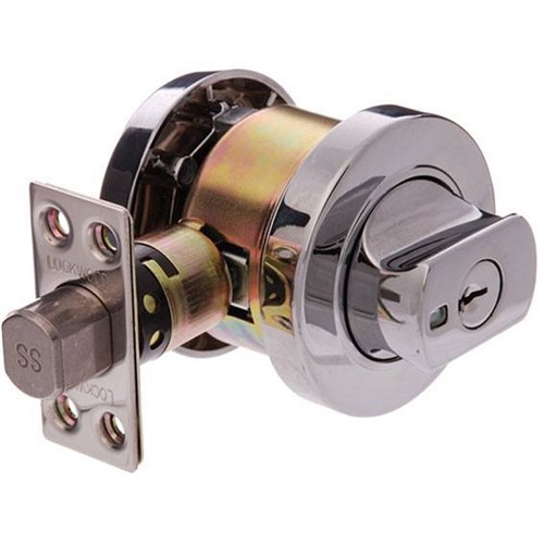 Lockwood Paradigm 005 Deadbolt Round Rose Double Cylinder Chrome Plated Universal Pack - 005/B1CPDP
