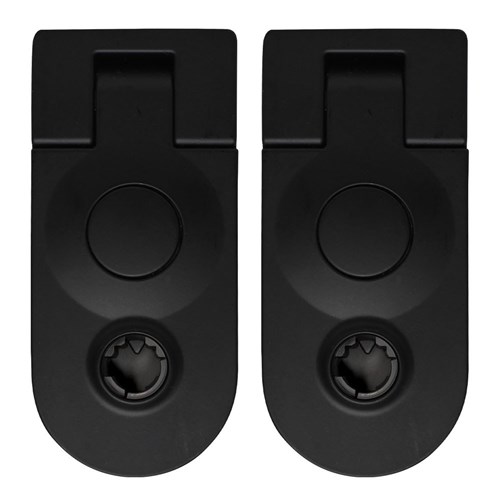 Lock Focus Round End Push Button Compression Latch, Black Finish in Pack of 2 - I/2302/6