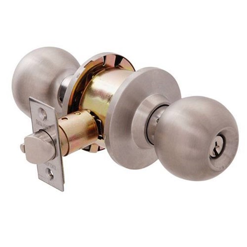 BRAVA Urban Cylindrical Entrance Knob Set TE2 Profile KD with Adjustable 60/70mm Backset Satin Stainless Steel - 100CBASSS