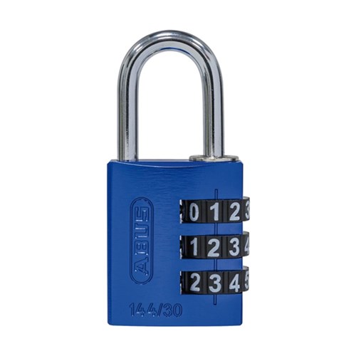 ABUS P/LOCK 144/30 BLU ALUM BODY 3 WHEEL COMBO DP