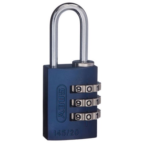 ABUS P/LOCK 145/20 BLU BX ALUM BODY 3 WHEEL COMBO