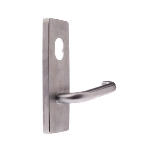 Lockwood Furniture Square End Plate Concealed Fix with Cylinder Hole and 70 Lever Satin Chrome - 1801/70SC