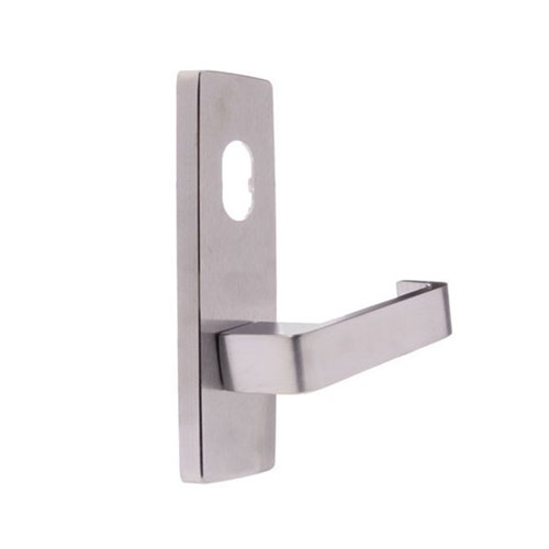 Lockwood Furniture Square End Plate Concealed Fix with Cylinder Hole and 90 Lever Satin Chrome - 1801/90SC