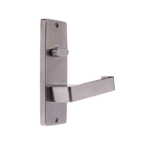 Lockwood Furniture Square End Plate Visible Fix with Turnsnib and 90 Lever Satin Chrome - 1904/90SC