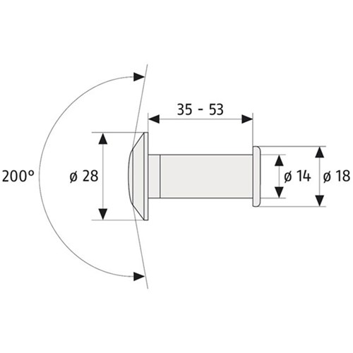 ABUS DOOR VIEWER 2200 SC carded