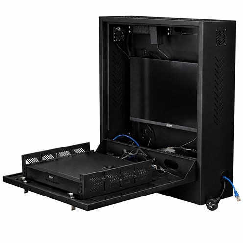 Datatek CCTV System Security Cabinet Black 580Wx185Dx635Hmm - 24SECCABBLK