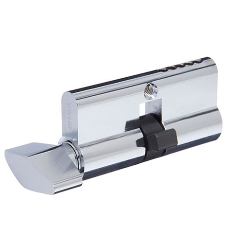 BRAVA Urban Euro Single Cylinder and Turn with Fixed Cam LW4 Profile KD Rekeyable Chrome Plate 62mm - 3162HCPCT