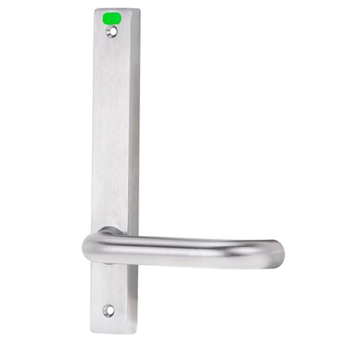 Lockwood Furniture Narrow Square End Plate Visible Fix with 70 Lever and LED Satin Chrome - 4912/70SC
