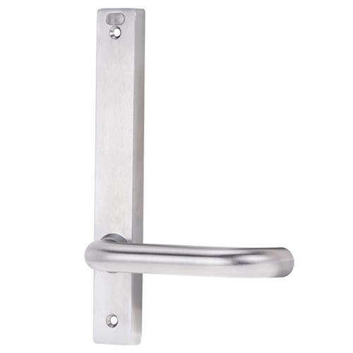 Lockwood Furniture Narrow Square End Plate Visible Fix with 70 Lever and LED Satin Chrome - 4912/70SC