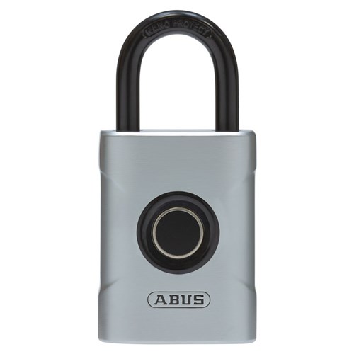 Abus Padlock Touch Biometric Fingerprint Weather Resistant Silver Display Pack - 57/45