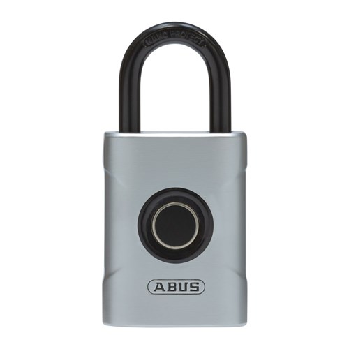 Abus Padlock Touch Biometric Fingerprint Weather Resistant Silver Display Pack - 57/50