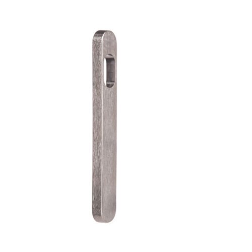 Lockwood Furniture Narrow Round End Plate Concealed Fix with Cylinder Hole Only Satin Chrome - 5800SC