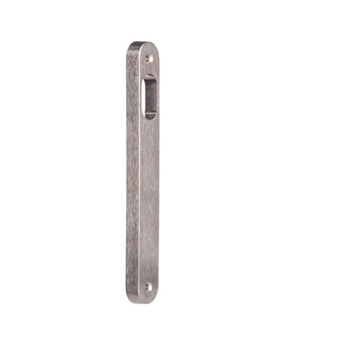 Lockwood Furniture Narrow Round End Plate Visible Fix with Cylinder Hole Only Satin Chrome - 5900SC