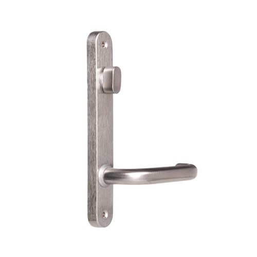 Lockwood Furniture Narrow Round End Plate Visible Fix with Turnsnib and 70 Lever Satin Chrome - 5904/70SC