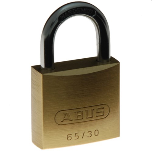 ABUS 65 Series Premium Padlock with 30mm Brass Body and 17mm Hardened Steel Shackle KA 6301 - 65/30KA11