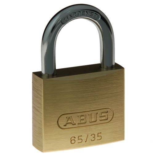 ABUS 65 Series Premium Padlock with 35mm Brass Body and 19mm Hardened Steel Shackle KA 6352 - 65/35KA12