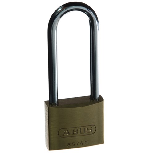 ABUS 65 Series Premium Padlock with 40mm Brass Body and 63mm Hardened Steel Shackle KA 6401 - 65/40HB63KA11