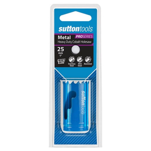 Sutton Bi-Metal Cobalt ULTRA Holesaw, 36mm Cutting Depth, 25mm Diameter - H1050250