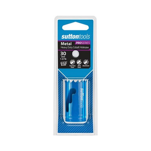 Sutton Bi-Metal Cobalt ULTRA Holesaw, 36mm Cutting Depth, 30mm Diameter - H1050300