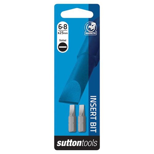 SUTTON SCREWDRIVER BIT 6825 SLOTTED S100 6825 2xBITS CD