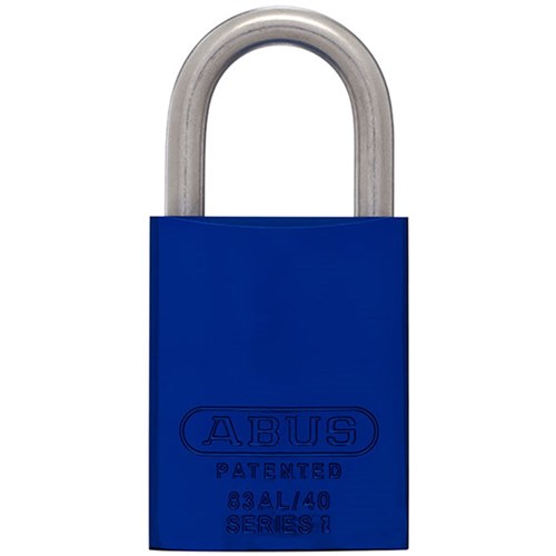 ABUS P/LOCK 83ALIB/40 BLU L/PLUG with 25MM SS SHACKLE