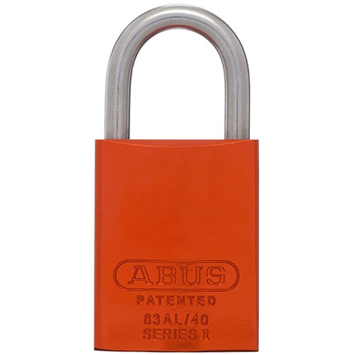 ABUS P/LOCK 83ALIB/40 ORG KD with 25MM SS SHACKLE