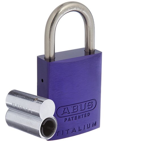 ABUS P/LOCK 83ALIB/40 PUR L/PLUG with 25MM SS SHACKLE