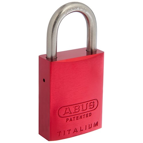 ABUS P/LOCK 83ALIB/40 RED KD with 25MM SS SHACKLE