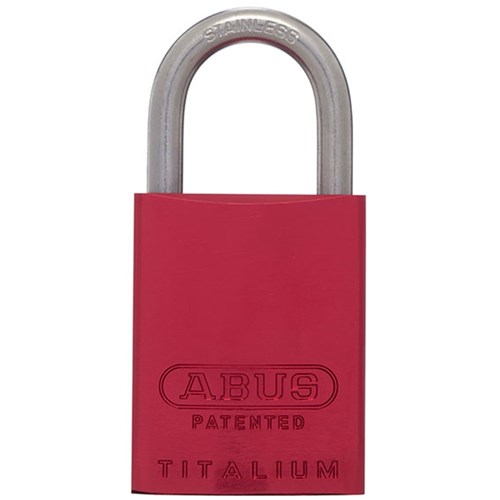 ABUS P/LOCK 83ALIB/40 RED KD with 25MM SS SHACKLE