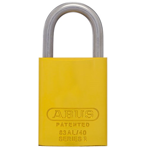 ABUS P/LOCK 83ALIB/40 YEL KD with 25MM SS SHACKLE