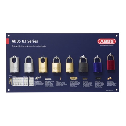 ABUS MERCH DISPLAY BOARD 83 SERIES KIT w/- STOCK