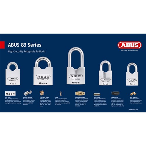 ABUS MERCH DISPLAY BOARD 83 SERIES HS KIT w/- STOCK