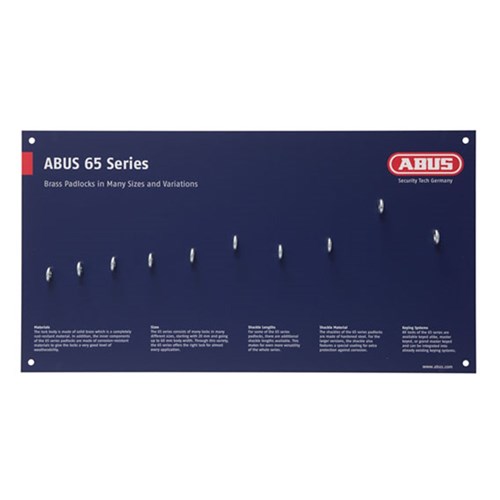 ABUS MERCH DISPLAY BOARD 65 SERIES P/LOCK