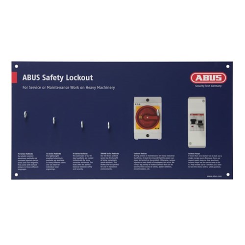 ABUS MERCH DISPLAY BOARD SAFETY PRODUCTS