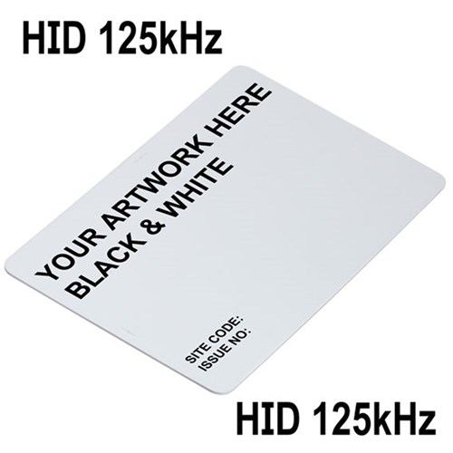 NEPTUNE HID 125kHz ISO CARD BLACK & WHITE PRINT 1 SIDE