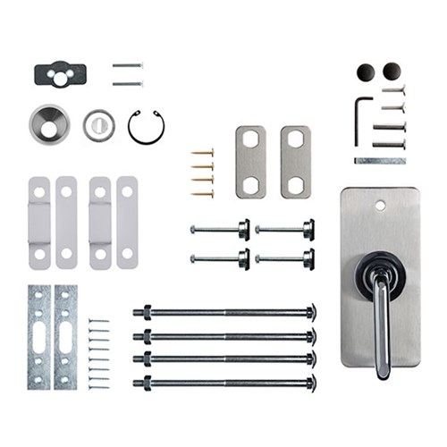 ADI 2 Point Locking Bar LB702-1 LH with Internal Lever and External Lever, Key Locking and Indicator for Doors 770-930mm  - ADILB7021LH