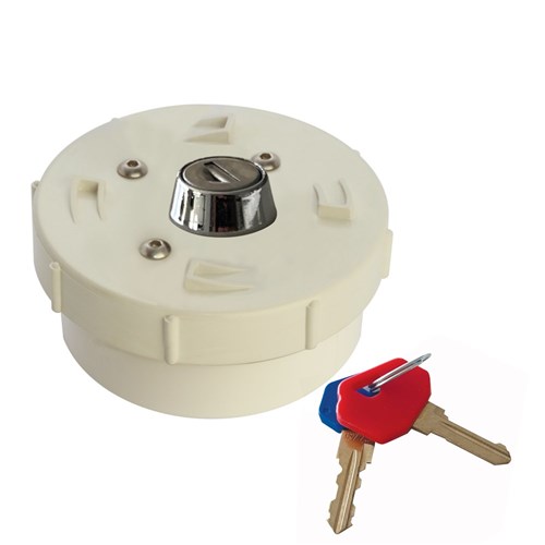 ADI PVC 90mm Lockable Cap to suit Lock Focus RV Range Retrofit Kit 1 including Couplng