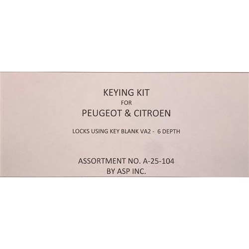 ASP KEYING KIT A25-104 PEUGEOT CITROEN (VA2)