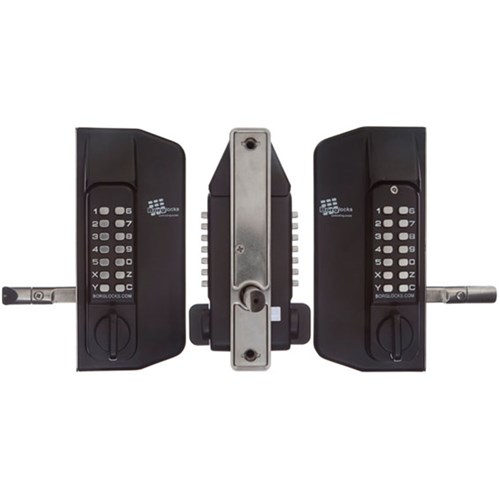 Borg Mechanical Digital Gate Lock with Anti Climb Case and Back to Back Keypads Marine Grade Black - BL3150GATE