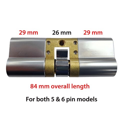 BRAVA Metro 905551 Modular Fixed Cam Double Cylinder LW5 Profile KD Satin Chrome