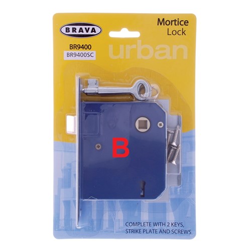 BRAVA Urban 2 Lever Mortice Lock KAB Satin Chrome - BR9400SCKAB