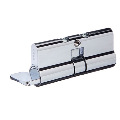 BRAVA Metro Euro Single Cylinder with Turn Lazy Cam LW5 Profile Rekeyable Chrome Plate 70mm - 9555-4 BRM905554CP